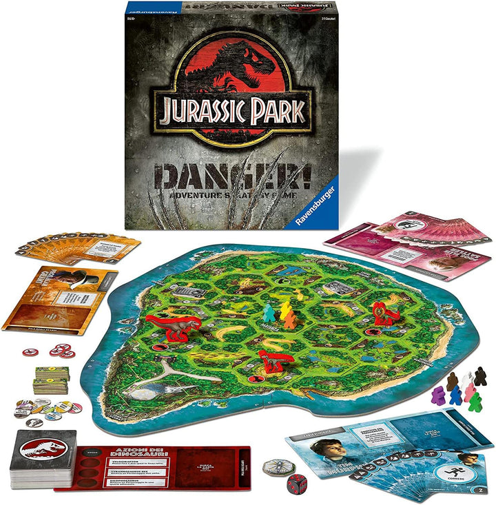 Ravensburger – Jurassic Park Danger, Brettspiel, 2-5 Spieler, 10+ Jahre