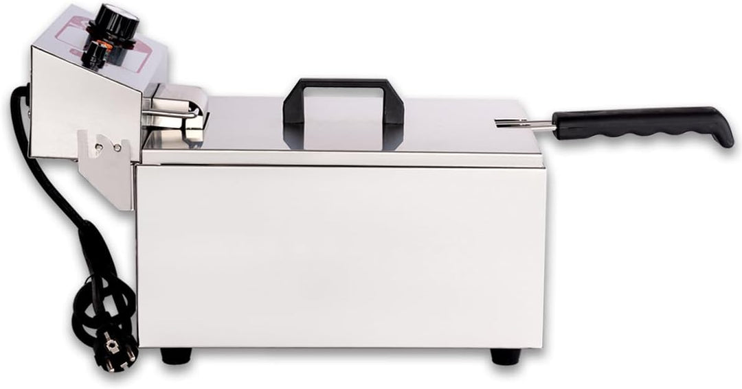 Beeketal 'BTF10a' Kaltzonen Fritteuse (9 Liter Volumen für max. 5 Liter Öl) Edelstahl Friteuse mit T