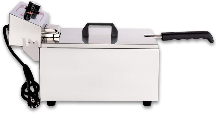 Beeketal 'BTF10a' Kaltzonen Fritteuse (9 Liter Volumen für max. 5 Liter Öl) Edelstahl Friteuse mit T