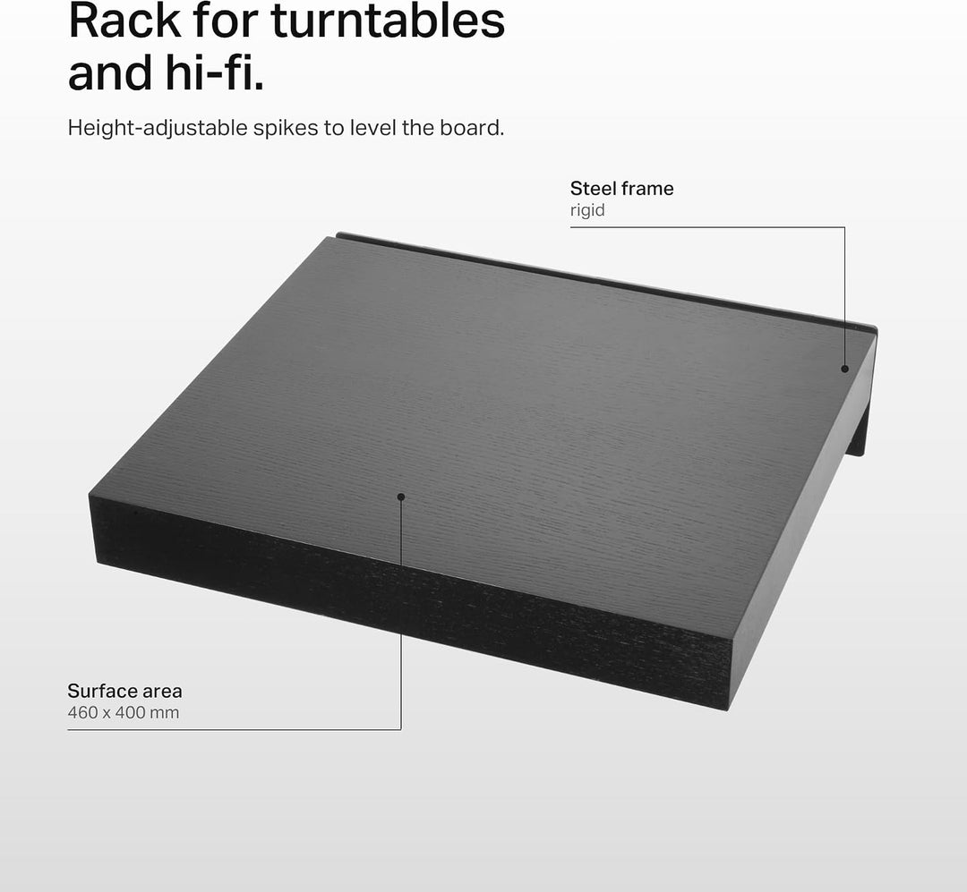 Pro-Ject Wallmount IT 5 Wandhalterung für HiFi Geräte, schwarz, Stellfläche Esche schwarz