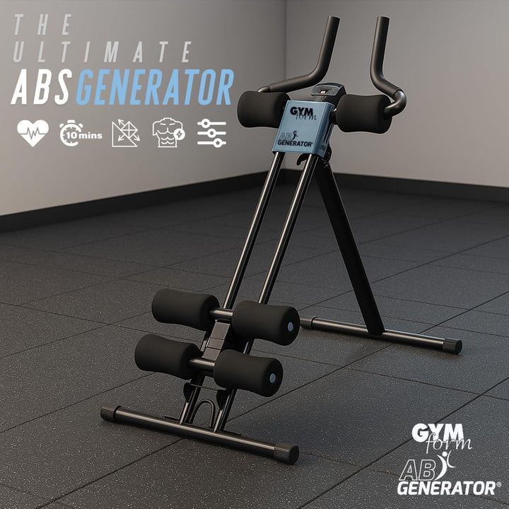 AB Generator Krafttrainingsgerät, Fitnessgerät + Cardio, 5 Stufen, Bauchmuskeltraining, Beine, Arme,