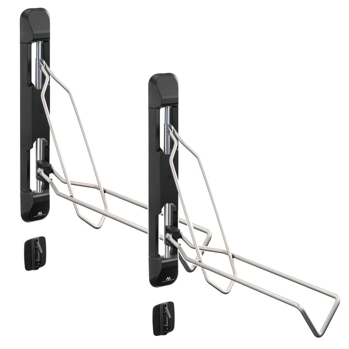 Maclean MC-471 Vertikaler, schwenkbarer und klappbarer Fahrradhalter für die Wand, 5-stufige Höhenve