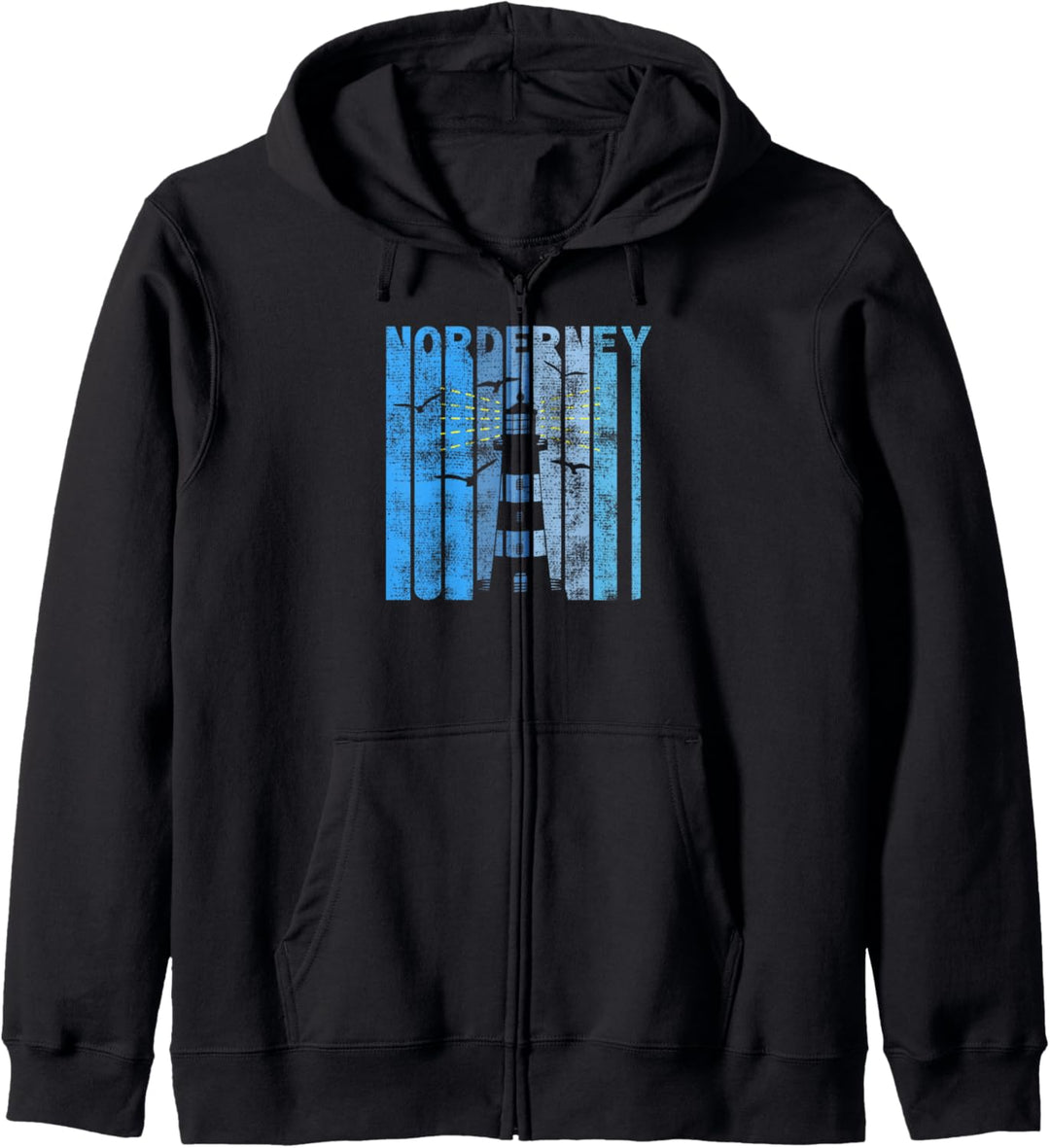 Retro Norderney Ostfriesische Insel Nordsee Küste Kapuzenjacke