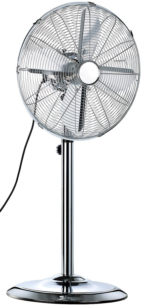 Sichler Haushaltsgeräte Standventilator Metall: Vollmetall-Standventilator VT-344.S, 40 cm, 50 Watt