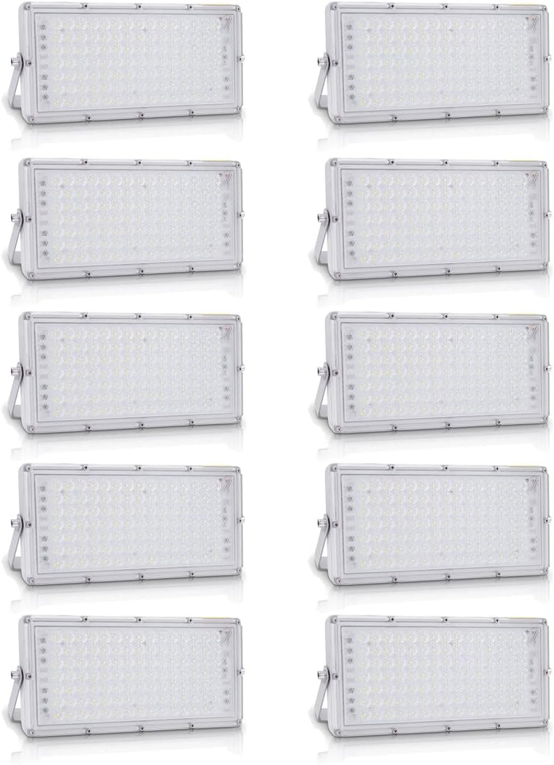 Bellanny LED Strahler 100W Scheinwerfer Fluter Flutlicht - 10Pack 10 Stück 100W Kaltweiss, 10 Stück