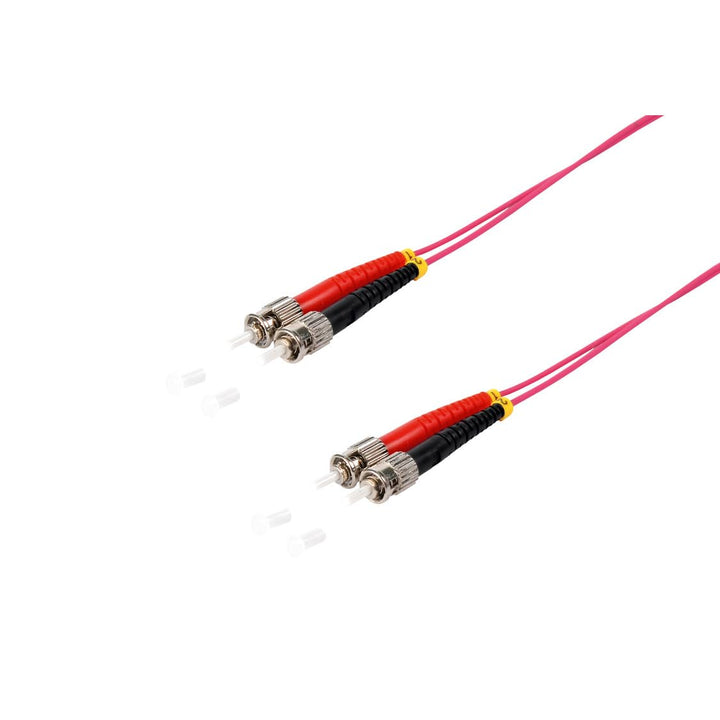 Duplex Patchkabel ST/ST 50/125µ, OM4 violett, 5m ST - ST 5m Lila, ST - ST 5m Lila