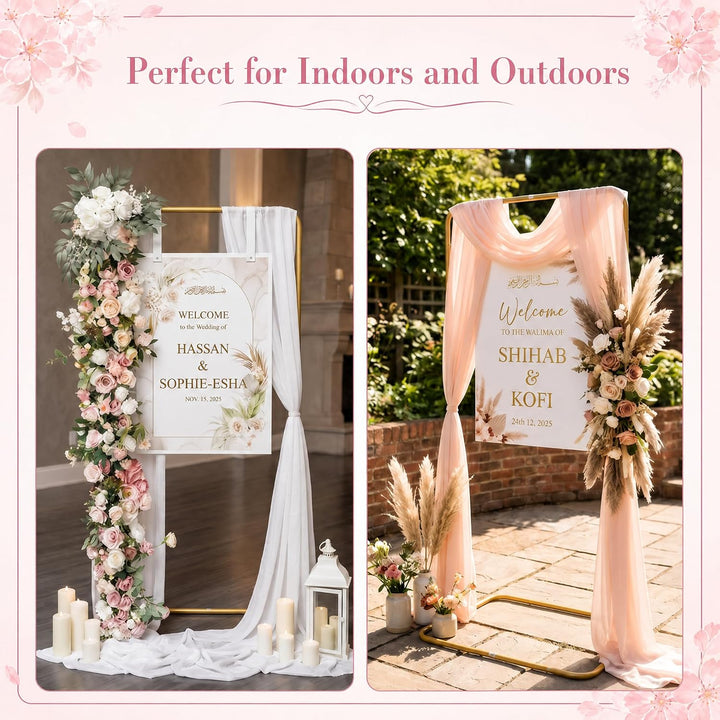 PlusFive Hochzeitsständer, Verstellbar 80*180cm/140cm Hochzeit Willkommensschild, Präsentationsständ