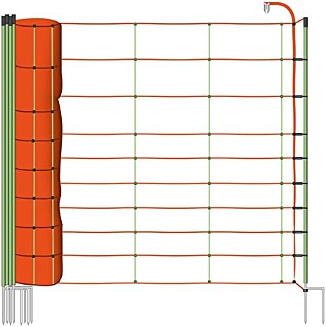 VOSS.farming 50m Eurozaun-Kombinetz, 106cm, 2 Spitzen Schafzaun Schafnetz Weidezaun Weidenetz