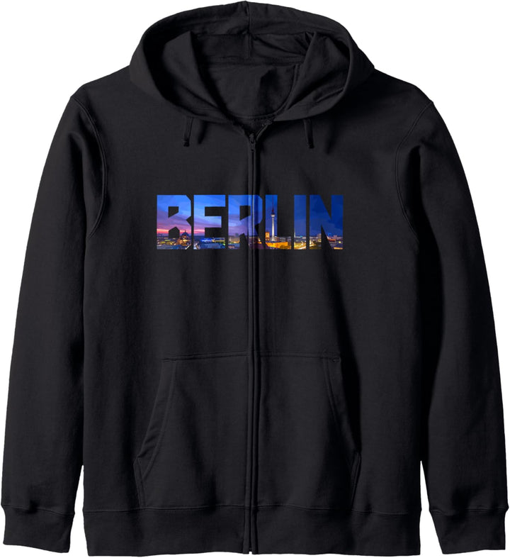 Berlin Skyline Deutschland Vintage Souvenir Kapuzenjacke