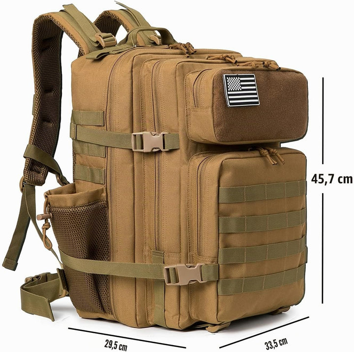 QT&amp;QY Taktischer MilitäR Rucksack Herren Gross 25l/35l/45L Bundeswehr Rucksack 3 Tage Molle Armee Ru