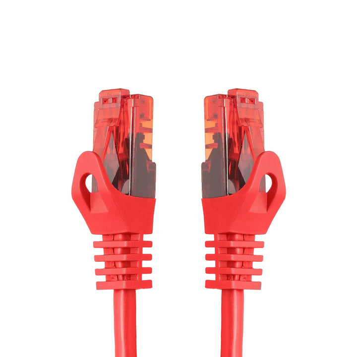 BIGtec - 10 Stück - 15m Gigabit Netzwerkkabel Patchkabel Ethernet LAN DSL Patch Kabel rot (2x RJ-45