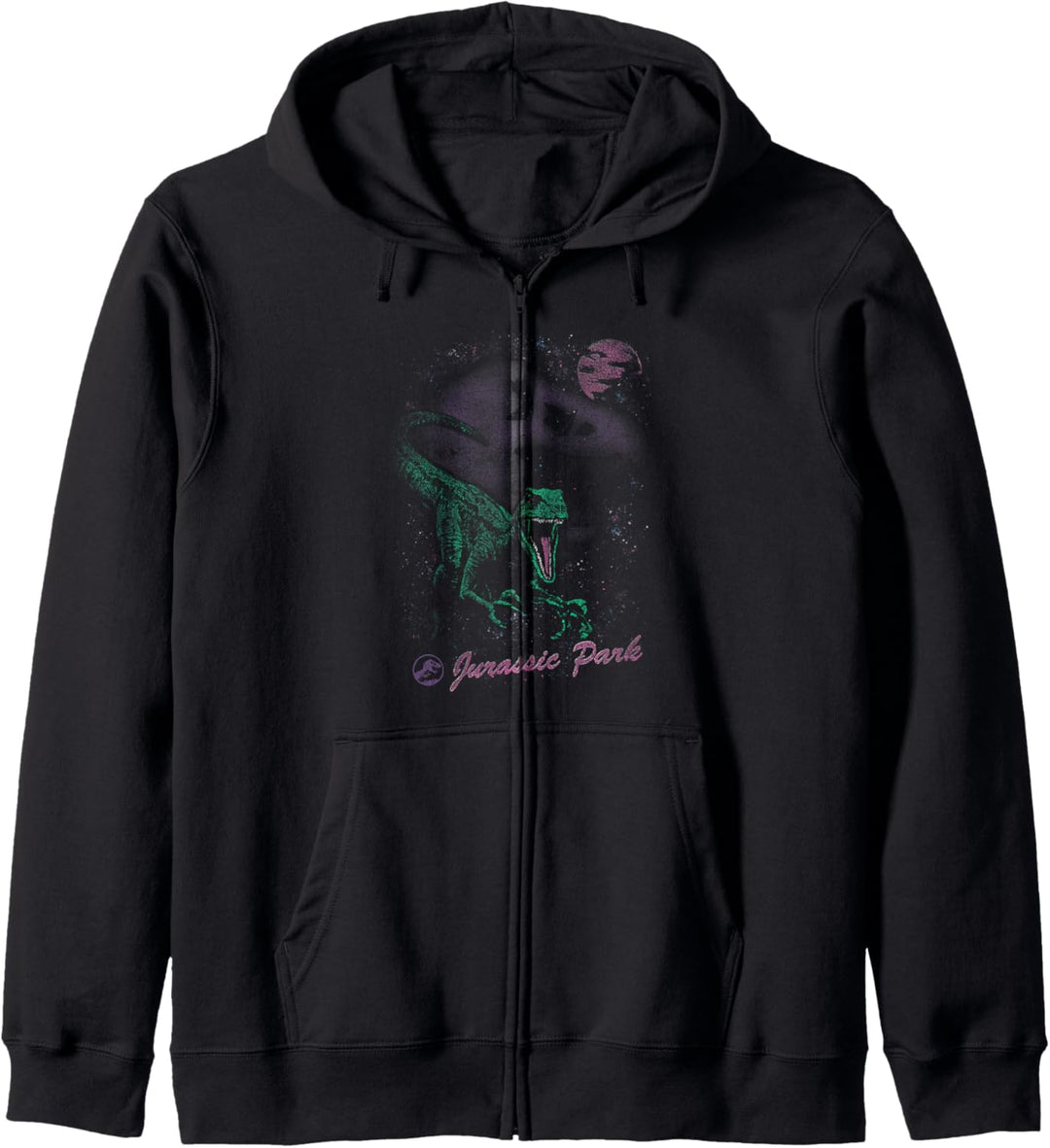 Jurassic Park Raptor Neoncollage Kapuzenjacke