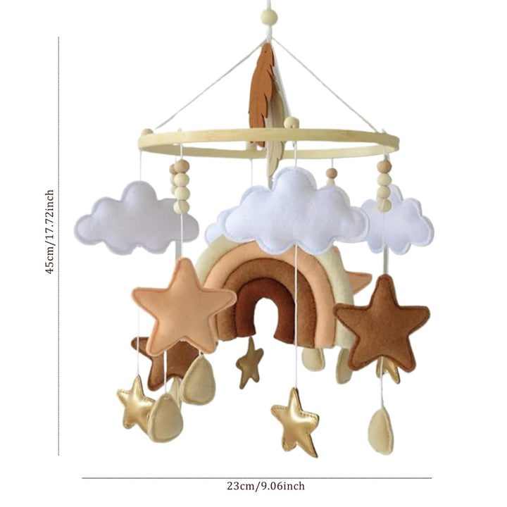 Krippen-Mobile, Baby-Krippen-Mobile, 9, 1 x 17, 7 Zoll Regenbogen-Baby für hängende Kinderzimmer-Mob