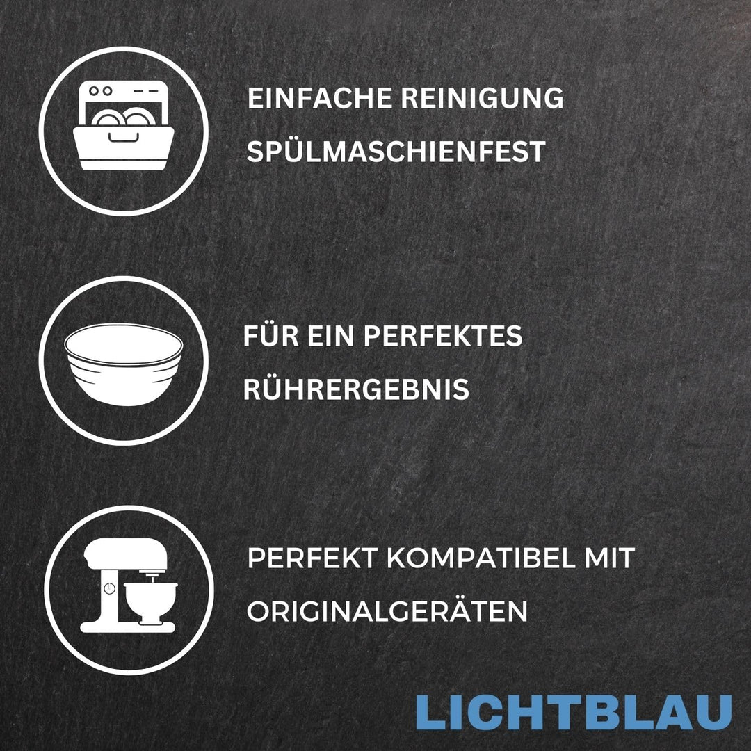 LICHTBLAU Knethaken 2666 für Küchenmaschine Bosch I Ersatz Knethaken 00080060 passend für Bosch MUM4
