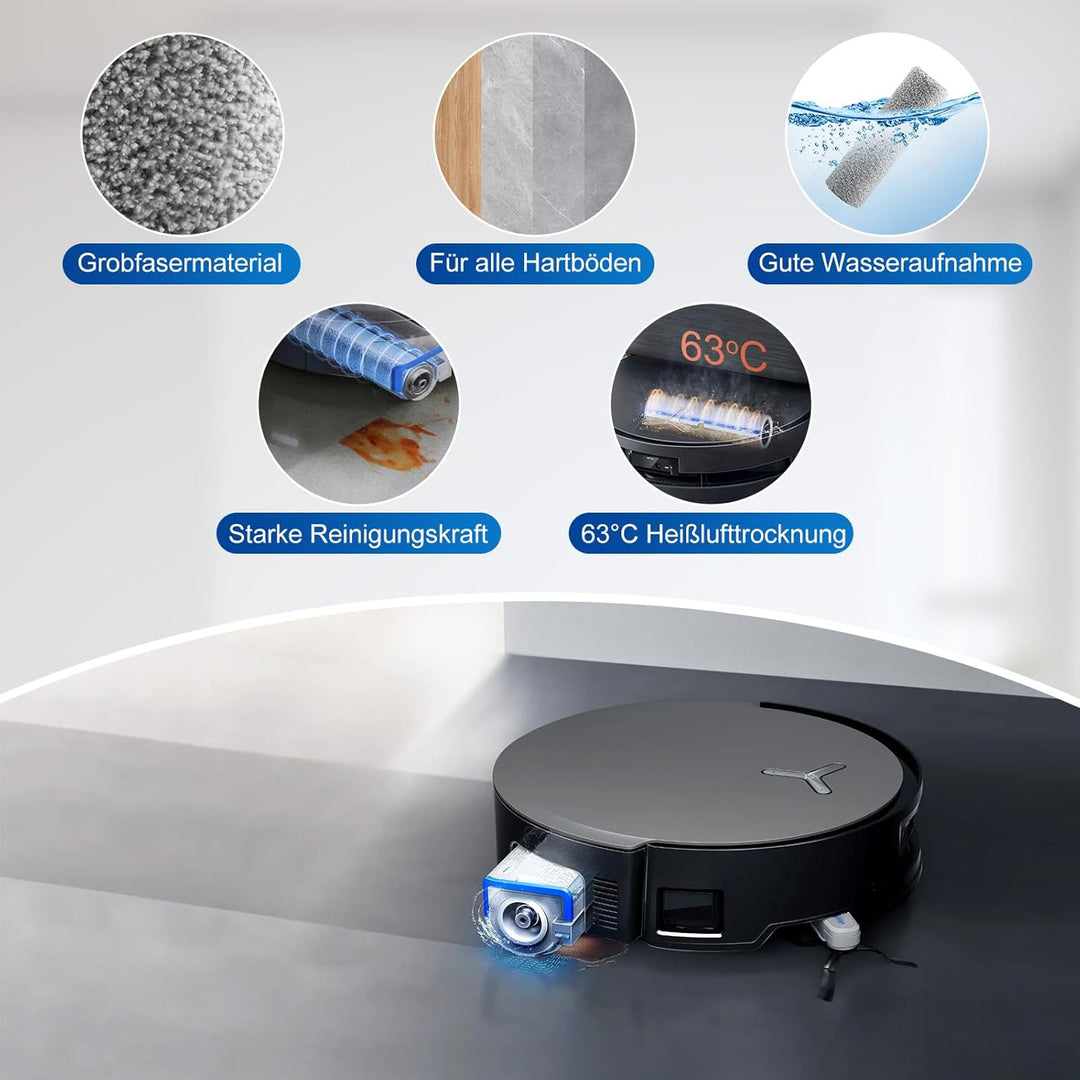 Zubehör für ECOVACS DEEBOT X8 PRO Omni / X8 Omni Saugroboter mit Wischfunktion, 4 Staubbeutel 4 Seit