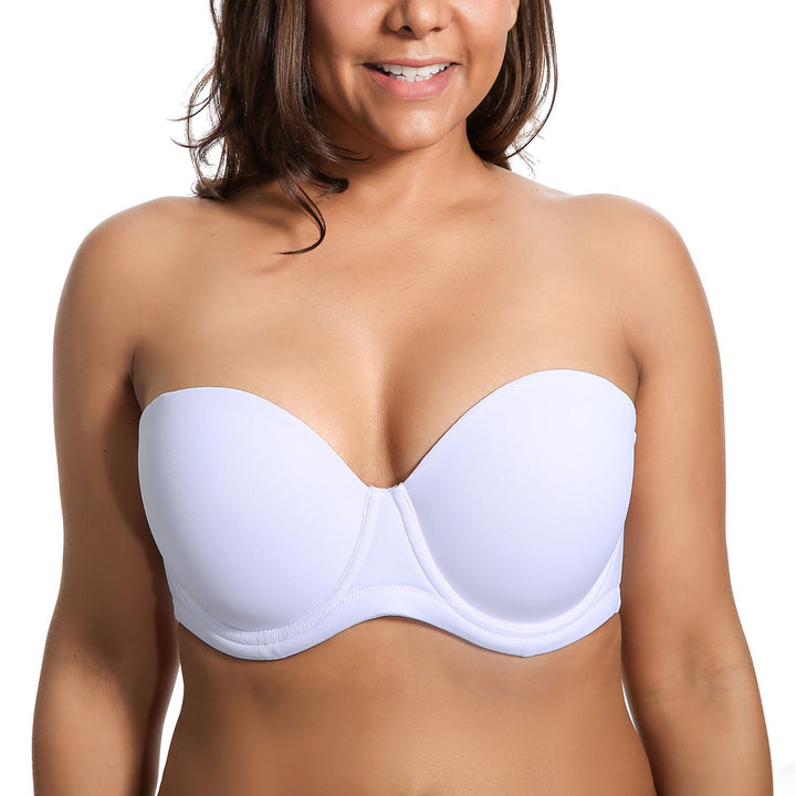 DELIMIRA Damen Trägerloser BH mit Bügel | Grosse Grössen, Seamless, Dirndl BH, mit Geformte Cups, T-
