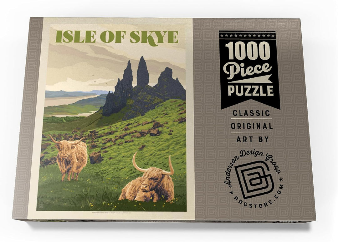 Schottland: Isle of Skye, Vintage Poster - Premium 1000 Teile Puzzle - MyPuzzle Sonderkollektion von