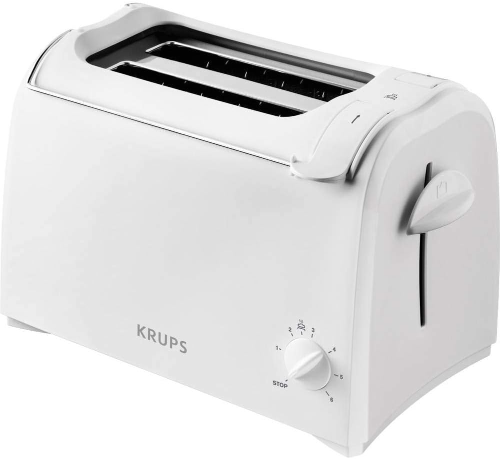 Krups KH1511 Toaster Aroma mit 6 Bräungssufen und 2 Toastschlitze, weiss A 1 -