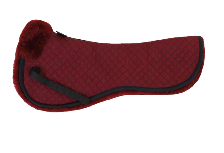 Engel Reitsport Lammfell Sattelkissen SAKIS1 mit Fellrand vorne bordeaux-bordeaux S, bordeaux-bordea