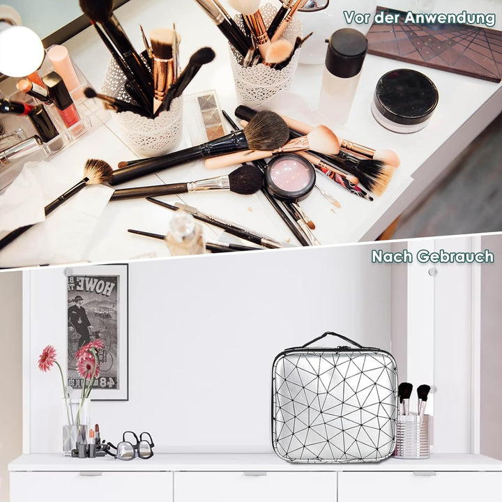 TANTOMI Kosmetiktasche Damen Portable Kosmetikkoffer Damen, Professionelle Make up Tasche Schminktas