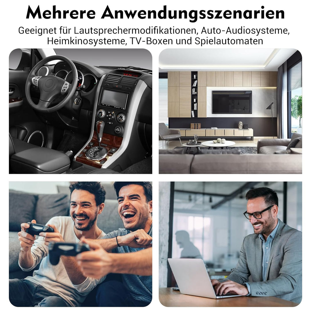DONGKER Bluetooth 5.1 Verstärkerplatine DC 9-24V 2x50W Hifi 2.0 Stereo Audio Empfänger Leistungsvers