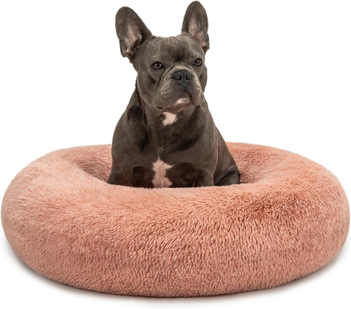 lionto Hundebett rund Hundekissen Hundesofa Katzenbett Donut, (XL) 70 cm Ø rosa L 70 x B 70 x H 20 c