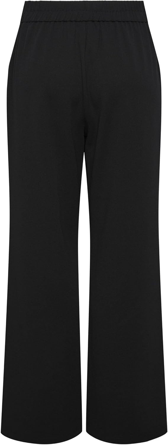 PIECES Damen Pcnula Hw Wide Pants Noos, S / 30L Schwarz