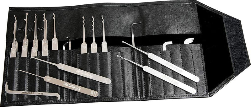 Multipick Profi Dietrich Set ELITE 23 - Lockpicking Set 23 Teile - 0.4 mm Lock Pick Klingendicke aus