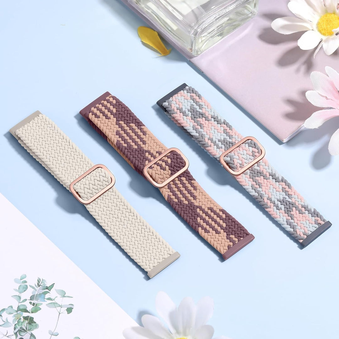 Armbänder Kompatibel mit Fitbit Versa 3/ Versa 4 Armband Damen Herren, Weich Elastisch Nylon Ersatzb