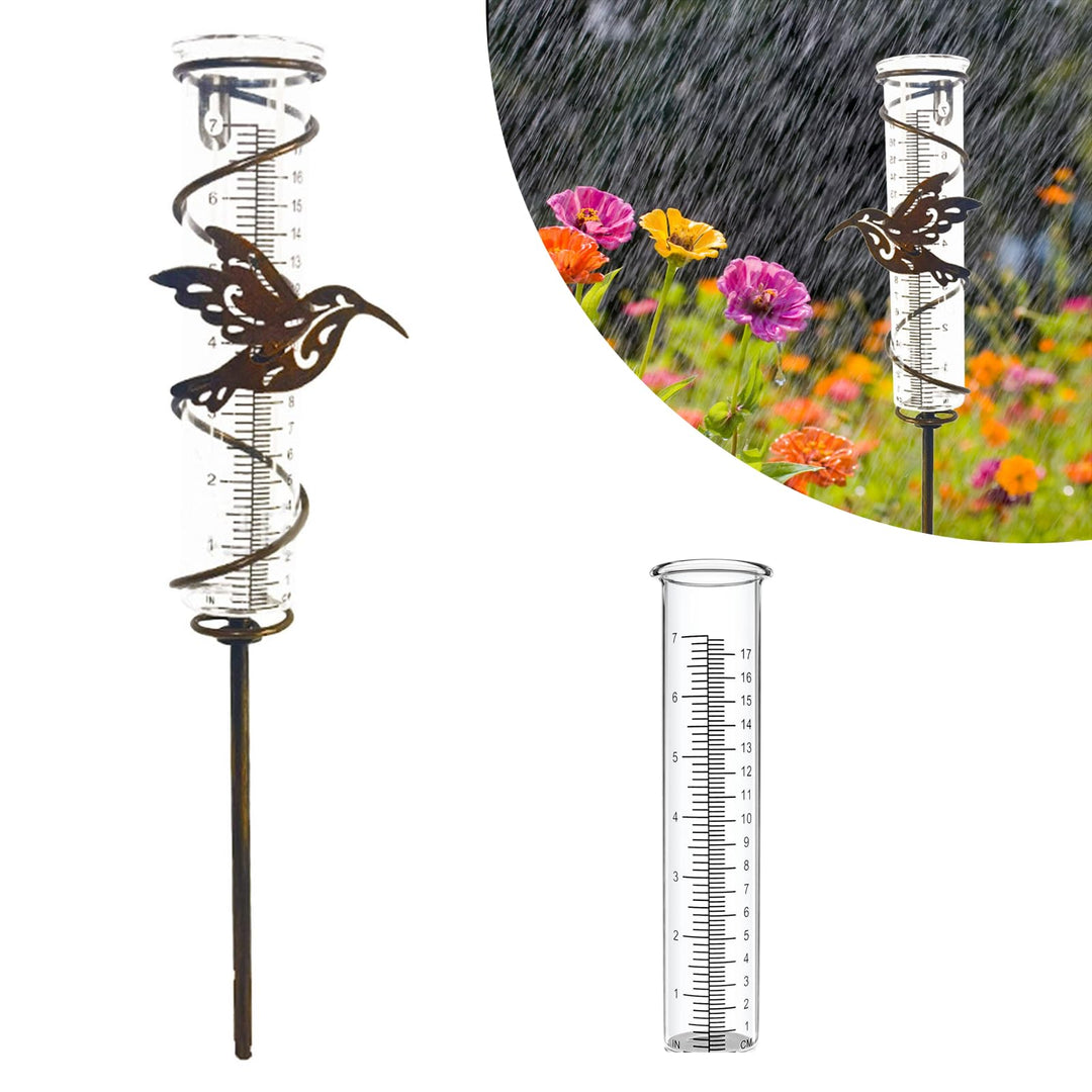 HOMURY Garten Regenmesser Glas Niederschlagsmesser Regenmesswerkzeuge Regenmesser Litermesser Regenm
