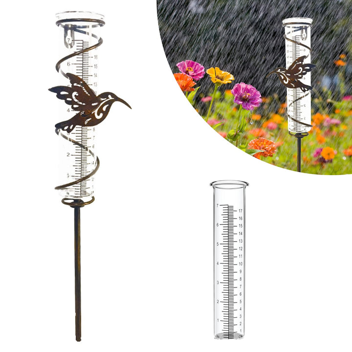 HOMURY Garten Regenmesser Glas Niederschlagsmesser Regenmesswerkzeuge Regenmesser Litermesser Regenm