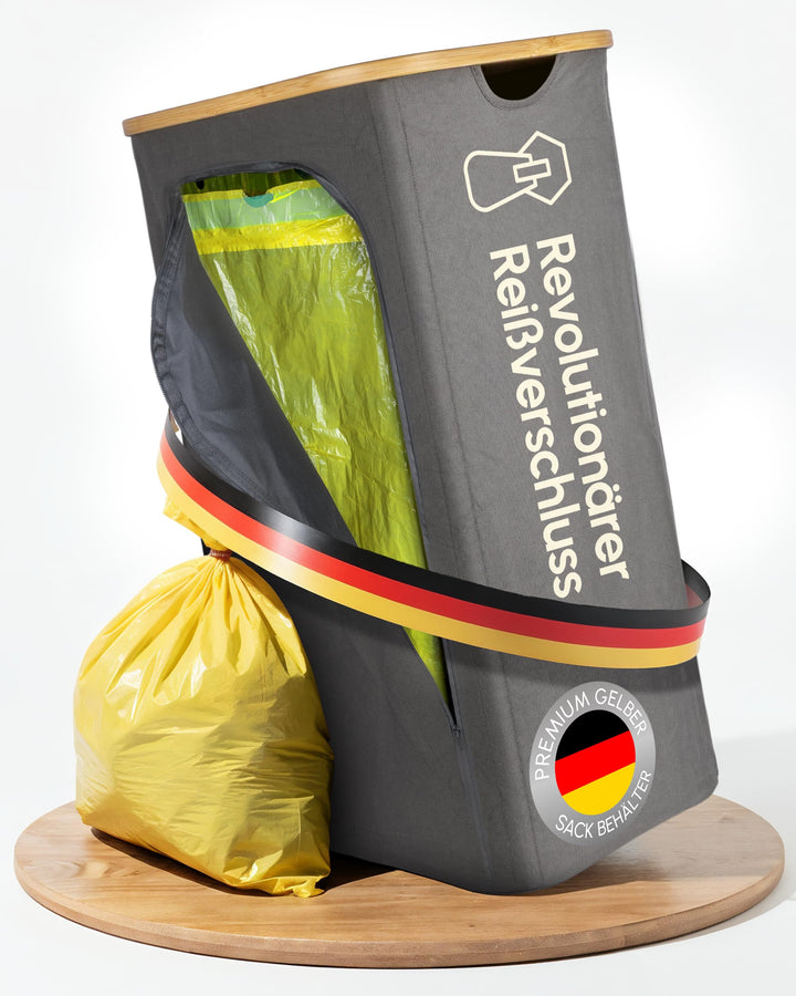 Gelber Sack Ständer 110L-Gelber Sack Mülleimer & Müllsackständer für gelbe Säcke - Premium Müllständ