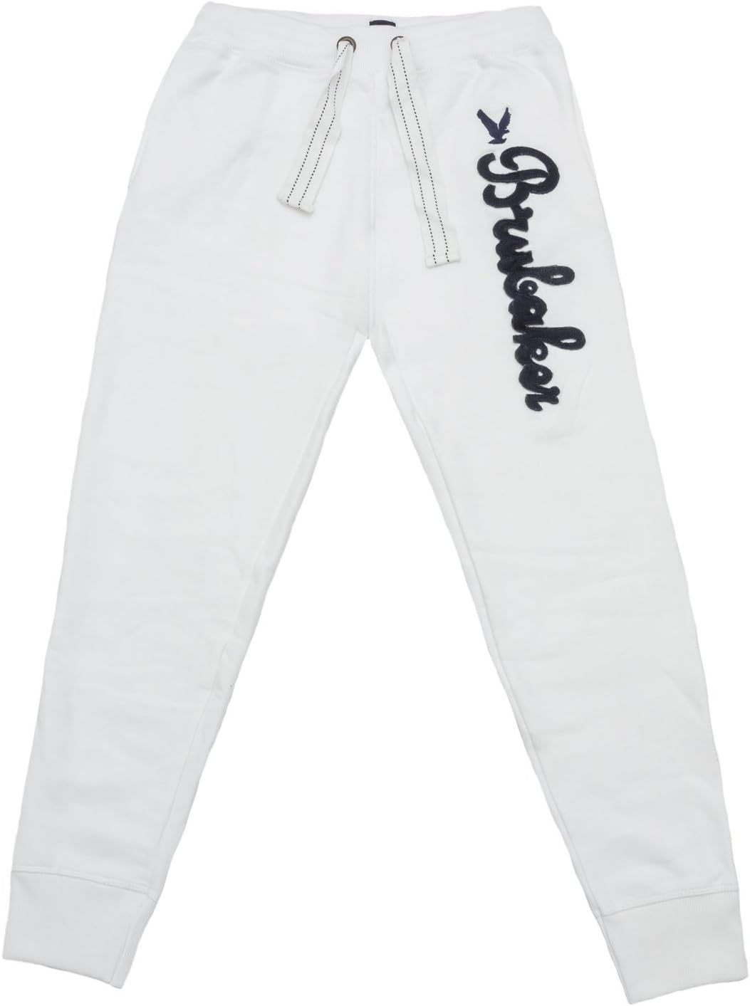 BRUBAKER N.Y. Eagle American Style Damen Fitness Workout Hose Jogginghose 6 Farben Gr. S-XL L Weiss,