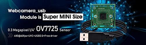 G 60fps USB Kameramodul 0.3mp Webcam modul Weitwinkel VGA Webkamera,480P USB mit Kamera,Super Min iE
