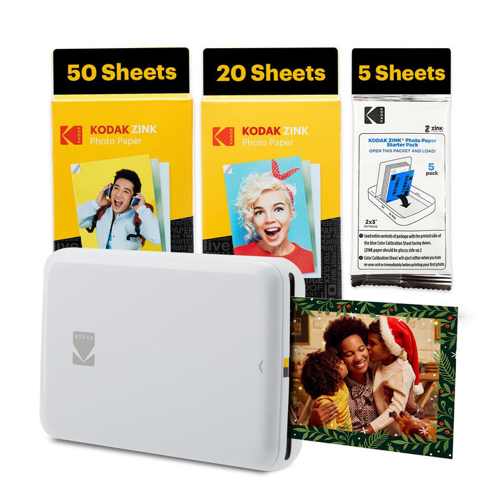 Kodak Step Instant Smartphone Photo Printer - 75 Sheets Bundle - Portable Mini Color Wireless Mobile
