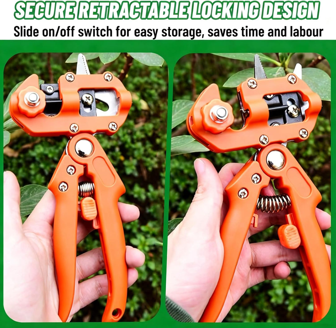 Pfropfen Werkzeug Kit, Gartenarbeit Pfropfwerkzeug, Garden Graft Tool, 2-In-1-Pfropfwerkzeug mit Wir