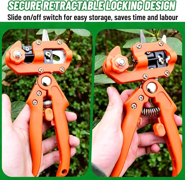Pfropfen Werkzeug Kit, Gartenarbeit Pfropfwerkzeug, Garden Graft Tool, 2-In-1-Pfropfwerkzeug mit Wir