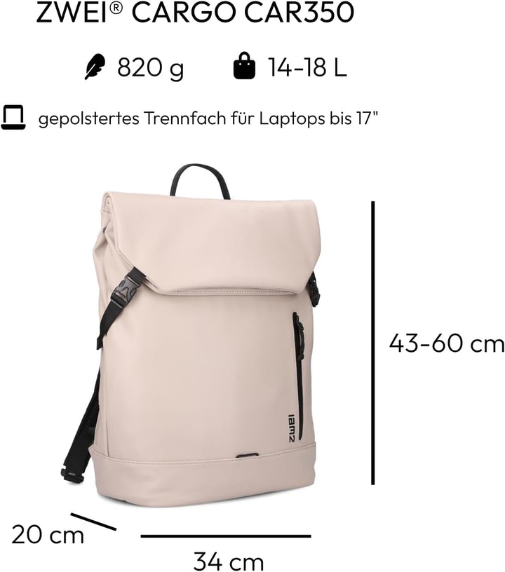 Zwei CARGO Rucksack CAR350 sand, Sand