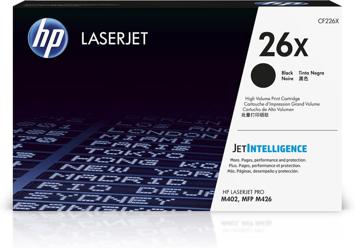 HP 26X (CF226X) Schwarz Original Toner mit hoher Reichweite für HP Laserjet Pro M402, HP Laserjet Pr