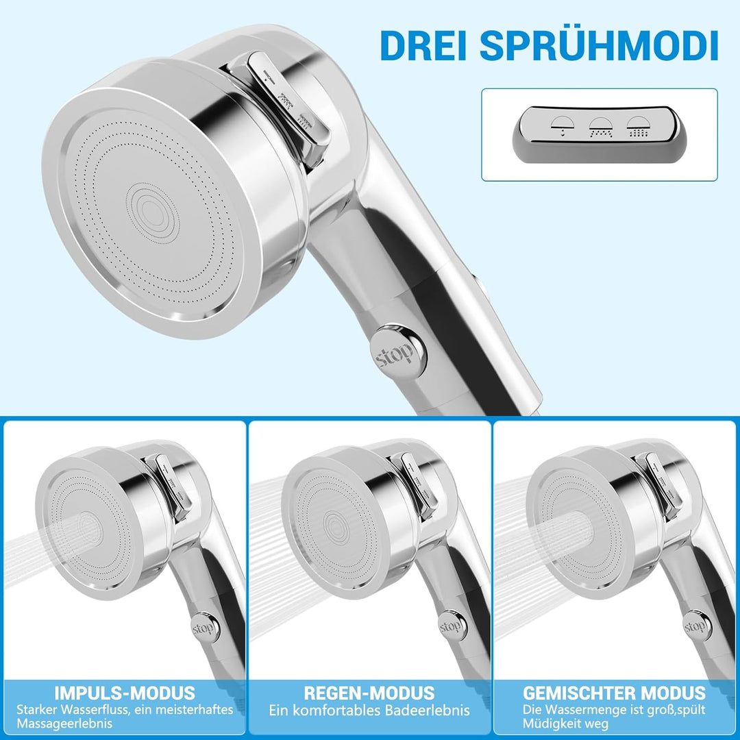 Handbrause für Waschbecken, Waschbeckenbrause Duschkopf mit 3M Schlauch, Handbrause Mit Halterung, W
