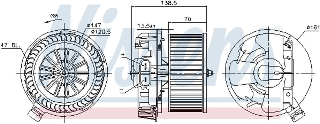 Nissens 87214 Lüfter Rückbank