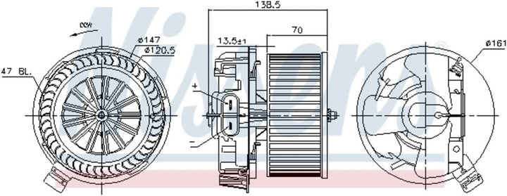 Nissens 87214 Lüfter Rückbank