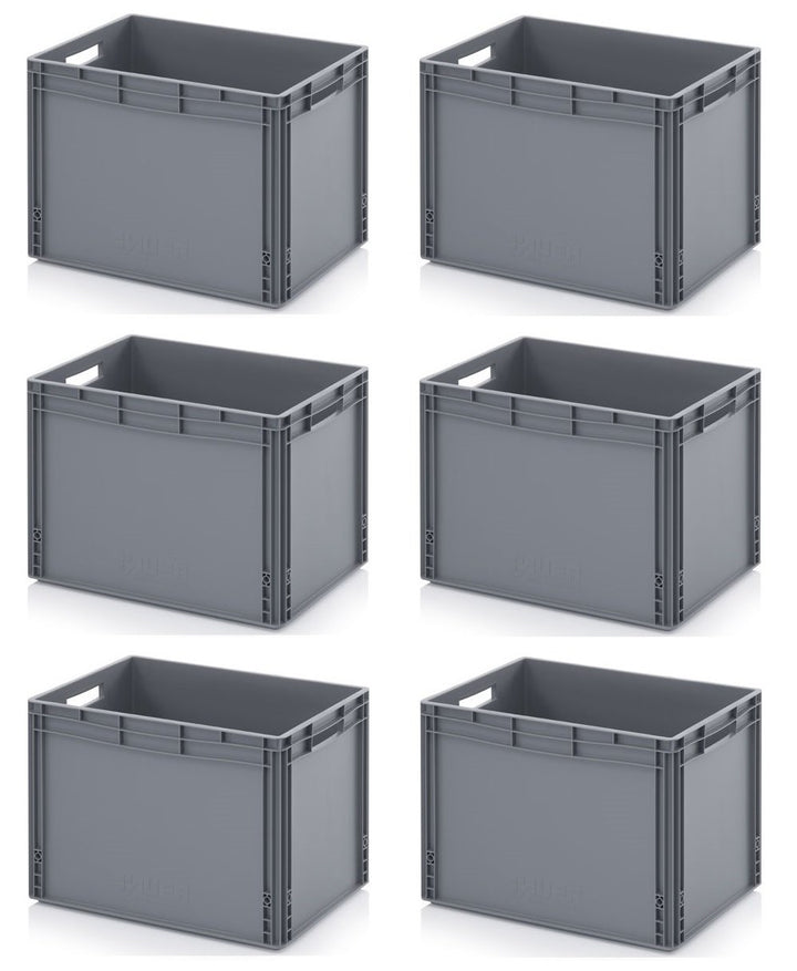 Auer Packaging 6x Eurobehälter 60 x 40 x 42 inkl. gratis Zollstock 6er Set