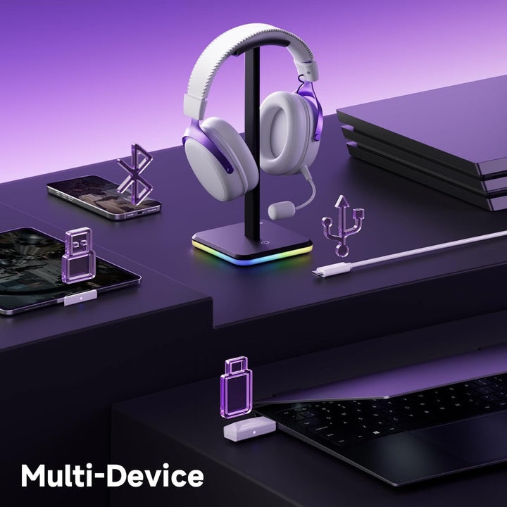 Akko Verge S9 Gaming Headset Kabellos 25ms Niedrige Latenz 250H Akku | Ultraleichtes 270g, 53mm Trei