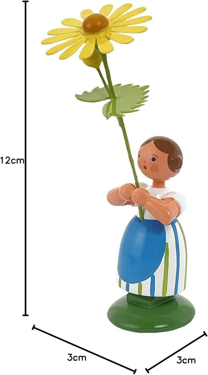 Seiffener Volkskunst Jan Legler | Wiesenblumenmädchen Blumenkinder | Handwerkskunst aus dem Erzgebir