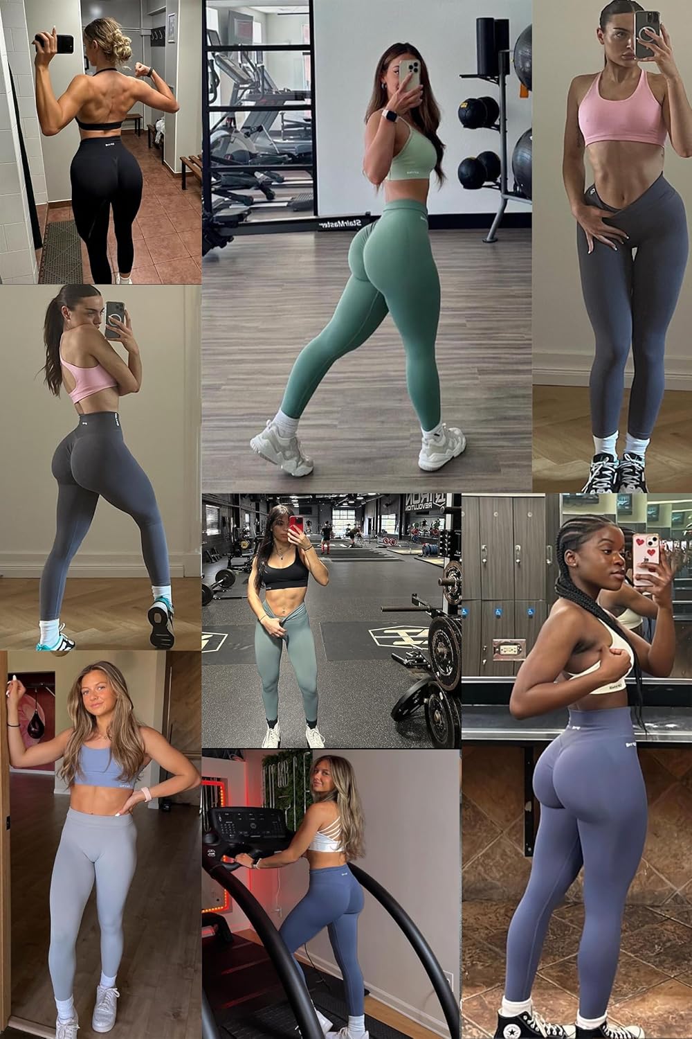 JOYSPELS Scrunch Butt Leggings Damen, Gym V Förmige Bund High Waist Sport Booty Lifting Po Push Up S