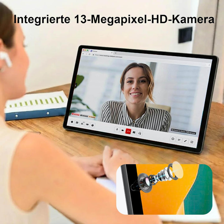OFD 21.5 Zoll FHD Smart Portable TV,Android 15 OS,6GB RAM + 128GB Speicher, Tragbarer 1080P Touchscr