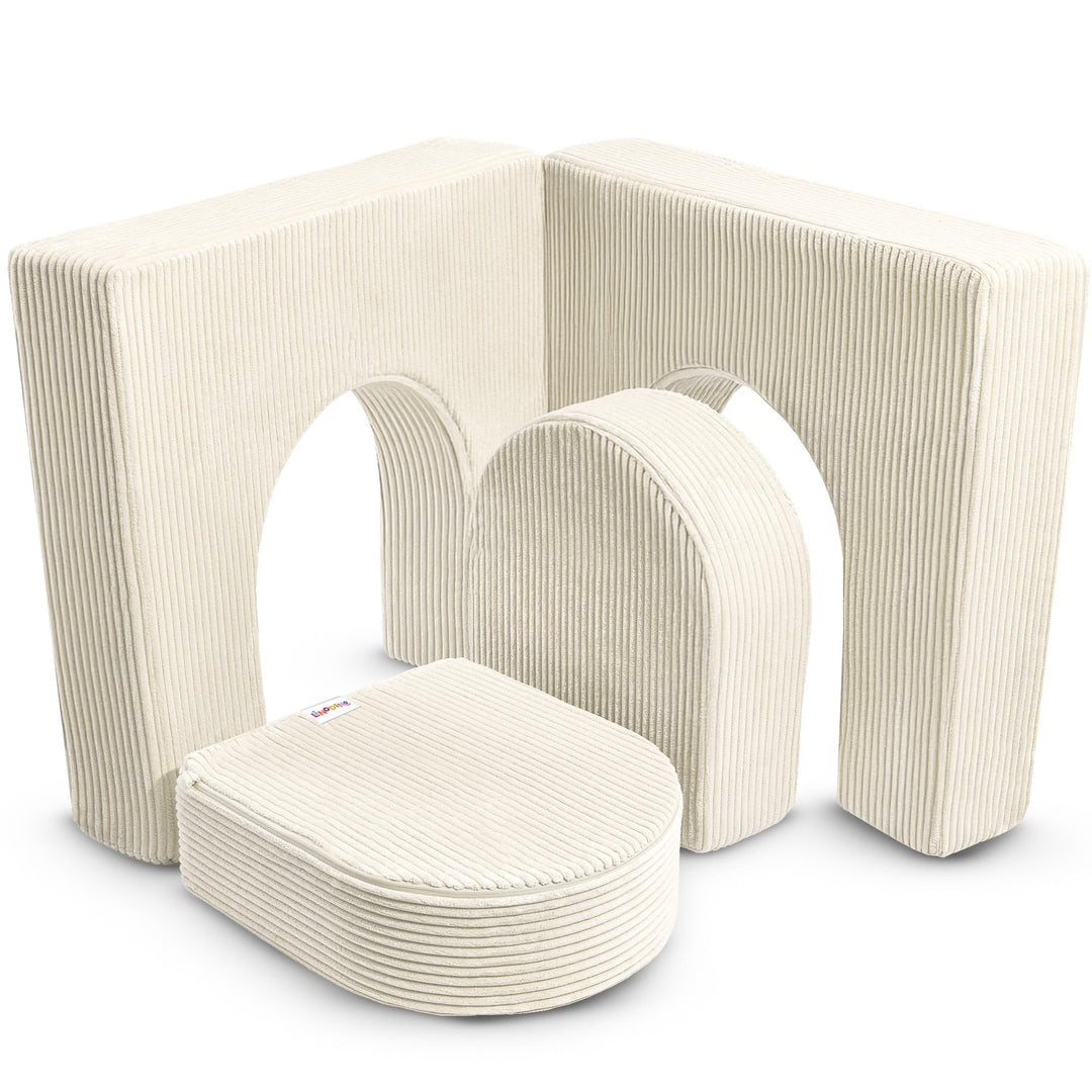 Linodino® Magisches Tor – Spielsofa Add-on mit Bögen aus Schaumstoff | Erweiterungs-Bauteil für krea