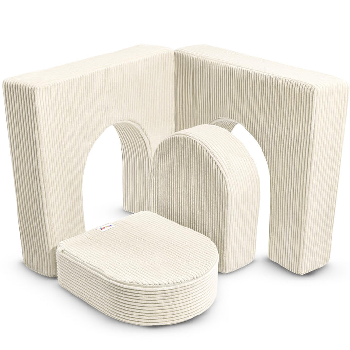 Linodino® Magisches Tor – Spielsofa Add-on mit Bögen aus Schaumstoff | Erweiterungs-Bauteil für krea