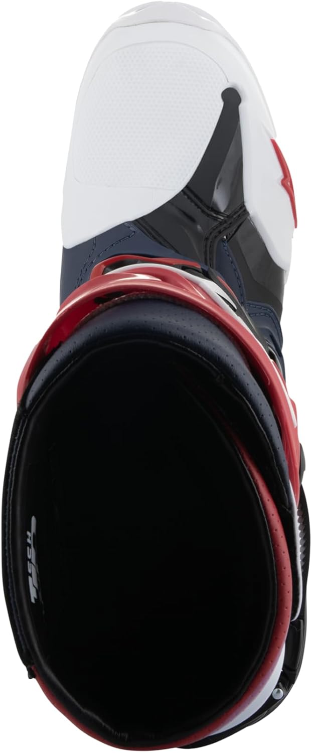 Alpinestars Motocross-Stiefel Tech 10 Supervented Blau Gr. 47 46 EU Night Navy White Rainbow, 46 EU